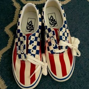 Never worn American Flag Vans